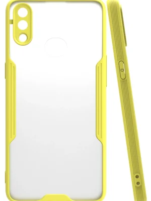 Newface Samsung Galaxy A10S Kılıf Platin Silikon - Sarı