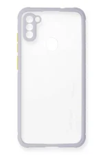 Newface Samsung Galaxy A11 Kılıf Miami Şeffaf Silikon - Lila - Görsel 2