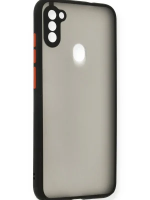Newface Samsung Galaxy A11 Kılıf Montreal Silikon Kapak - Siyah