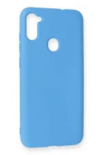Newface Samsung Galaxy A11 Kılıf Nano içi Kadife Silikon - Mavi - Görsel 2