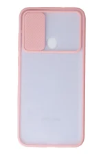 Newface Samsung Galaxy A11 Kılıf Palm Buzlu Kamera Sürgülü Silikon - Pembe - Görsel 5