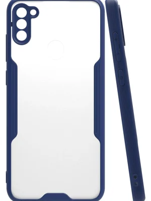 Newface Samsung Galaxy A11 Kılıf Platin Silikon - Lacivert