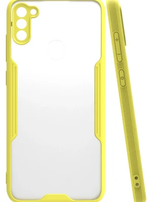 Newface Samsung Galaxy A11 Kılıf Platin Silikon - Sarı