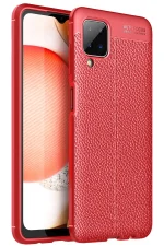 Newface Samsung Galaxy A12 Kılıf Auto Focus Kapak - Kırmızı