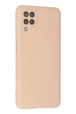 Newface Samsung Galaxy A12 Kılıf Nano içi Kadife Silikon - Pudra - Görsel 2