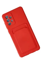 Newface Samsung Galaxy A13 4G Kılıf Kelvin Kartvizitli Silikon - Kırmızı - Görsel 3