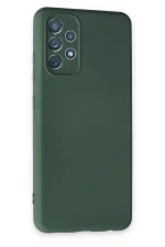 Newface Samsung Galaxy A13 4G Kılıf Nano içi Kadife Silikon - Koyu Yeşil - Görsel 2