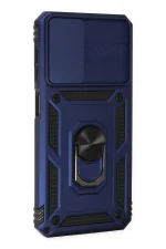 Newface Samsung Galaxy A13 4G Kılıf Pars Lens Yüzüklü Silikon - Lacivert - Görsel 2