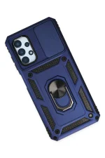 Newface Samsung Galaxy A13 4G Kılıf Pars Lens Yüzüklü Silikon - Lacivert - Görsel 3