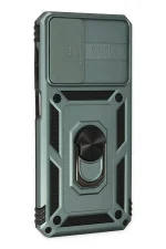 Newface Samsung Galaxy A13 4G Kılıf Pars Lens Yüzüklü Silikon - Yeşil - Görsel 2