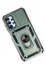 Newface Samsung Galaxy A13 4G Kılıf Pars Lens Yüzüklü Silikon - Yeşil - Görsel 3