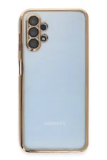 Newface Samsung Galaxy A13 4G Kılıf Razer Lensli Silikon - Gold - Görsel 2