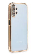 Newface Samsung Galaxy A13 4G Kılıf Razer Lensli Silikon - Gold