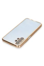 Newface Samsung Galaxy A13 4G Kılıf Razer Lensli Silikon - Gold - Görsel 3