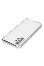 Newface Samsung Galaxy A13 4G Kılıf Razer Lensli Silikon - Gümüş - Görsel 3