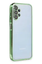 Newface Samsung Galaxy A13 4G Kılıf Razer Lensli Silikon - Yeşil