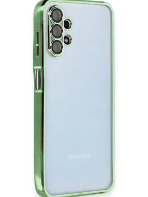 Newface Samsung Galaxy A13 4G Kılıf Razer Lensli Silikon - Yeşil