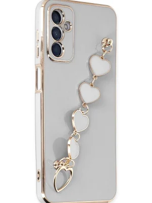 Newface Samsung Galaxy A14 4G Kılıf Esila Silikon - Beyaz