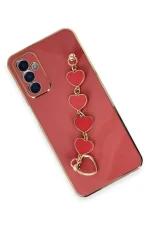 Newface Samsung Galaxy A14 4G Kılıf Esila Silikon - Kırmızı - Görsel 3