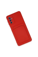 Newface Samsung Galaxy A14 4G Kılıf Kelvin Kartvizitli Silikon - Kırmızı - Görsel 3