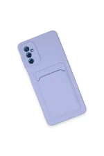 Newface Samsung Galaxy A14 4G Kılıf Kelvin Kartvizitli Silikon - Lila - Görsel 3