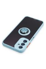 Newface Samsung Galaxy A14 4G Kılıf Montreal Yüzüklü Silikon Kapak - Buz Mavi - Görsel 4