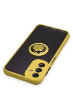 Newface Samsung Galaxy A14 4G Kılıf Montreal Yüzüklü Silikon Kapak - Sarı - Görsel 4