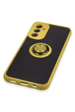 Newface Samsung Galaxy A14 4G Kılıf Montreal Yüzüklü Silikon Kapak - Sarı - Görsel 5