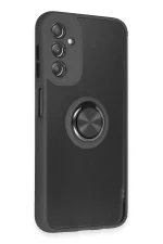 Newface Samsung Galaxy A14 4G Kılıf Montreal Yüzüklü Silikon Kapak - Siyah - Görsel 2