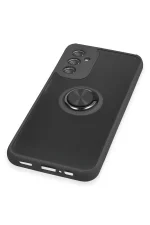 Newface Samsung Galaxy A14 4G Kılıf Montreal Yüzüklü Silikon Kapak - Siyah - Görsel 5