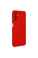 Newface Samsung Galaxy A14 4G Kılıf Nano içi Kadife Silikon - Kırmızı - Görsel 2