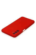 Newface Samsung Galaxy A14 4G Kılıf Nano içi Kadife Silikon - Kırmızı - Görsel 4