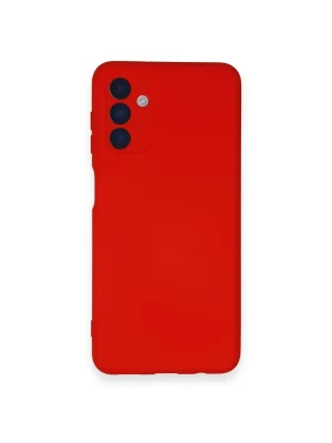 Newface Samsung Galaxy A14 4G Kılıf Nano içi Kadife Silikon - Kırmızı