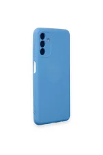 Newface Samsung Galaxy A14 4G Kılıf Nano içi Kadife Silikon - Mavi - Görsel 2