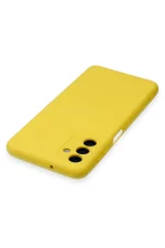 Newface Samsung Galaxy A14 4G Kılıf Nano içi Kadife Silikon - Sarı - Görsel 4