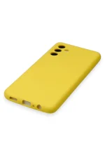 Newface Samsung Galaxy A14 4G Kılıf Nano içi Kadife Silikon - Sarı - Görsel 5