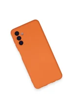 Newface Samsung Galaxy A14 4G Kılıf Nano içi Kadife Silikon - Turuncu - Görsel 3