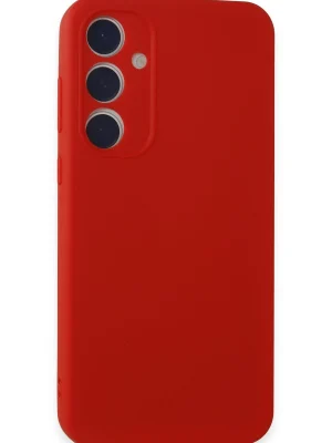 Newface Samsung Galaxy A15 4G Kılıf First Silikon - Kırmızı