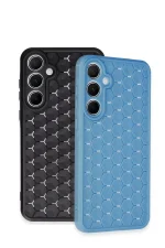 Newface Samsung Galaxy A15 4G Kılıf Petek Silikon Kapak - Lacivert - Görsel 3