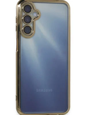 Newface Samsung Galaxy A15 4G Kılıf Razer Lensli Silikon - Gold