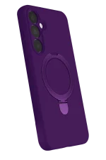 Newface Samsung Galaxy A15 4G Regal Magsafe Standlı Kapak - Derin Mor - Görsel 2