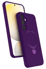 Newface Samsung Galaxy A15 4G Regal Magsafe Standlı Kapak - Derin Mor