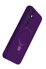 Newface Samsung Galaxy A15 4G Regal Magsafe Standlı Kapak - Derin Mor - Görsel 3