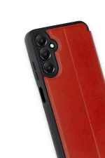 Newface Samsung Galaxy A16 5G Kılıf Flip Cover - Kırmızı - Görsel 3