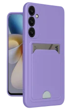 Newface Samsung Galaxy A16 5G Kılıf Kelvin Kartvizitli Silikon - Lila