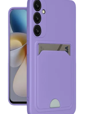 Newface Samsung Galaxy A16 5G Kılıf Kelvin Kartvizitli Silikon - Lila