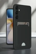 Newface Samsung Galaxy A16 5G Kılıf Kelvin Kartvizitli Silikon - Siyah - Görsel 2