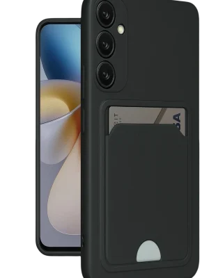 Newface Samsung Galaxy A16 5G Kılıf Kelvin Kartvizitli Silikon - Siyah