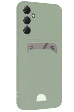 Newface Samsung Galaxy A16 5G Kılıf Kelvin Kartvizitli Silikon - Su Yeşili - Görsel 2