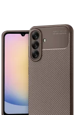 Newface Samsung Galaxy A17 5G Auto Focus Karbon Kapak - Kahverengi - Görsel 2